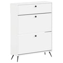 vidaXL Cipőszekrény BREDA 78 x 24 x 103 cm Szerelt Fa Fehér