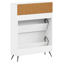 vidaXL Cipőszekrény BREDA 78 x 24 x 103 cm Szerelt Fa Fehér