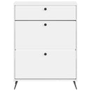 vidaXL Cipőszekrény BREDA 78 x 24 x 103 cm Szerelt Fa Fehér