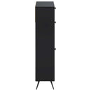vidaXL Cipőszekrény BREDA 78 x 24 x 103 cm Szerelt Fa Fekete