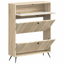 vidaXL Cipőszekrény BREDA 78 x 24 x 103 cm Szerelt Fa Sonoma Tölgy