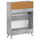 vidaXL Cipőszekrény BREDA 78 x 24 x 103 cm Szerelt Fa Betonszürke
