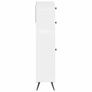 vidaXL Cipőszekrény BREDA 78 x 24 x 103 cm Szerelt Fa Magasfényű Fehér