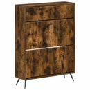 vidaXL Cipőszekrény BREDA 78 x 24 x 103 cm Szerelt Fa Füstös Tölgy