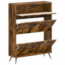 vidaXL Cipőszekrény BREDA 78 x 24 x 103 cm Szerelt Fa Füstös Tölgy