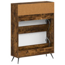vidaXL Cipőszekrény BREDA 78 x 24 x 103 cm Szerelt Fa Füstös Tölgy