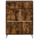vidaXL Cipőszekrény BREDA 78 x 24 x 103 cm Szerelt Fa Füstös Tölgy