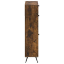 vidaXL Cipőszekrény BREDA 78 x 24 x 103 cm Szerelt Fa Füstös Tölgy
