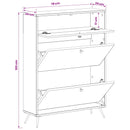 vidaXL Cipőszekrény BREDA 78 x 24 x 103 cm Szerelt Fa Füstös Tölgy