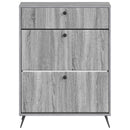 vidaXL Cipőszekrény BREDA 78 x 24 x 103 cm Szerelt Fa Szürke Sonoma