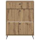 vidaXL Cipőszekrény BREDA 78 x 24 x 103 cm Szerelt Fa Kézműves Tölgy