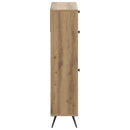 vidaXL Cipőszekrény BREDA 78 x 24 x 103 cm Szerelt Fa Kézműves Tölgy