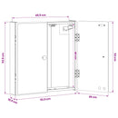 vidaXL Darts szekrény BREDA Szürke Sonoma 52,5 x 10,5 x 53,5 cm