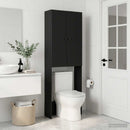 vidaXL WC Szekrény BREDA Fekete 66 x 25,5 x 190 cm Szerelt Fa