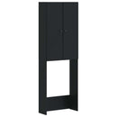 vidaXL WC Szekrény BREDA Fekete 66 x 25,5 x 190 cm Szerelt Fa
