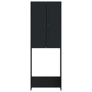 vidaXL WC Szekrény BREDA Fekete 66 x 25,5 x 190 cm Szerelt Fa