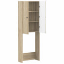 vidaXL WC Szekrény BREDA Sonoma Tölgy 66 x 25,5 x 190 cm Szerelt Fa
