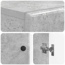 vidaXL WC Szekrény BREDA Betonszürke 66 x 25,5 x 190 cm Szerelt Fa