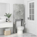 vidaXL WC Szekrény BREDA Betonszürke 66 x 25,5 x 190 cm Szerelt Fa