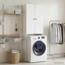 vidaXL WC Szekrény BREDA Magasfényű Fehér 66 x 25,5 x 190 cm