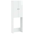 vidaXL WC Szekrény BREDA Magasfényű Fehér 66 x 25,5 x 190 cm