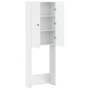 vidaXL WC Szekrény BREDA Magasfényű Fehér 66 x 25,5 x 190 cm