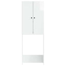 vidaXL WC Szekrény BREDA Magasfényű Fehér 66 x 25,5 x 190 cm