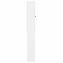 vidaXL WC Szekrény BREDA Magasfényű Fehér 66 x 25,5 x 190 cm