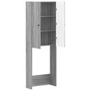 vidaXL WC Szekrény BREDA Szürke Sonoma 66 x 25,5 x 190 cm Szerelt Fa
