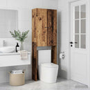 vidaXL WC Szekrény BREDA Antik Fa 66 x 25,5 x 190 cm Szerelt Fa