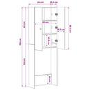 vidaXL WC Szekrény BREDA Antik Fa 66 x 25,5 x 190 cm Szerelt Fa