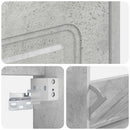 vidaXL Fali Cipőtartó UTRECHT 71 x 17 x 43 cm Szerelt Fa Betonszürke