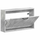 vidaXL Fali Cipőtartó UTRECHT 71 x 17 x 43 cm Szerelt Fa Betonszürke
