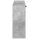 vidaXL Fali Cipőtartó UTRECHT 71 x 17 x 43 cm Szerelt Fa Betonszürke
