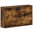 vidaXL Fali Cipőtartó UTRECHT 71 x 17 x 43 cm Szerelt Fa Füstös Tölgy