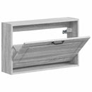 vidaXL Fali Cipőtartó UTRECHT 71 x 17 x 43 cm Szerelt Fa Szürke Sonoma