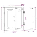 vidaXL Darts szekrény UTRECHT Sonoma Tölgy 52,5 x 10,5 x 53,5 cm