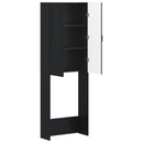 vidaXL WC Szekrény UTRECHT Fekete 66 x 25,5 x 190 cm Szerelt Fa