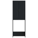 vidaXL WC Szekrény UTRECHT Fekete 66 x 25,5 x 190 cm Szerelt Fa