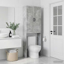 vidaXL WC Szekrény UTRECHT Betonszürke 66 x 25,5 x 190 cm Szerelt Fa