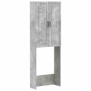 vidaXL WC Szekrény UTRECHT Betonszürke 66 x 25,5 x 190 cm Szerelt Fa