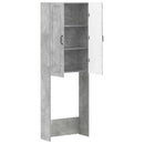 vidaXL WC Szekrény UTRECHT Betonszürke 66 x 25,5 x 190 cm Szerelt Fa
