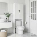 vidaXL WC Szekrény UTRECHT Magasfényű Fehér 66 x 25,5 x 190 cm