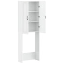 vidaXL WC Szekrény UTRECHT Magasfényű Fehér 66 x 25,5 x 190 cm