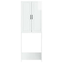 vidaXL WC Szekrény UTRECHT Magasfényű Fehér 66 x 25,5 x 190 cm