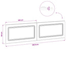 vidaXL Falra szerelhető fejtámla UTRECHT Magasfényű Fehér Szerelt Fa