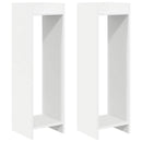 vidaXL Növényállvány polcokkal 2 pcs Fehér 30 x 30 x 100 cm Mérnöki fa