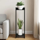 vidaXL Növényállvány Fekete Tölgy 30 x 30 x 100 cm Mérnöki fa