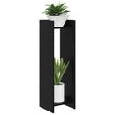 vidaXL Növényállvány 2 db Fekete Tölgy 30 x 30 x 100 cm Szerelt Fa