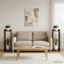 vidaXL Növényállvány 2 pcs Füstölt Tölgy 30 x 30 x 100 cm Mérnöki fa